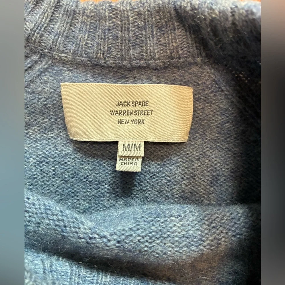 Jack Spade Lambswool Knit Sweater Blue Medium